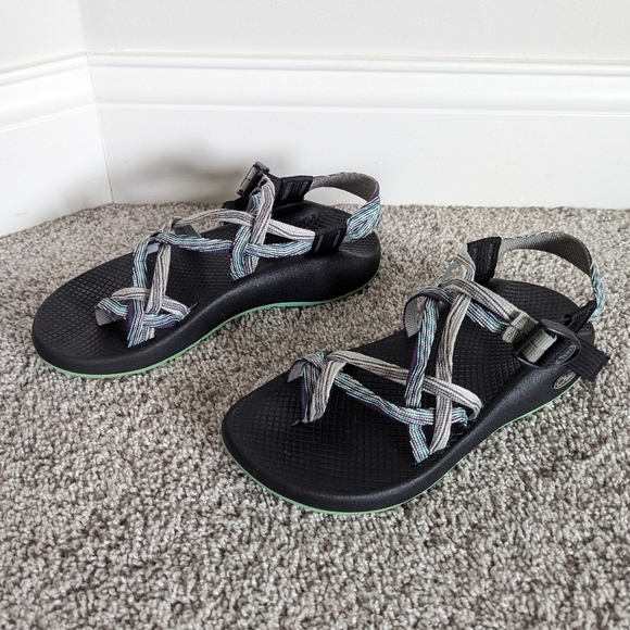 Chaco ZX/2 Classic Sandals Purple, Teal, Grey sz 8 - Picture 3 of 6